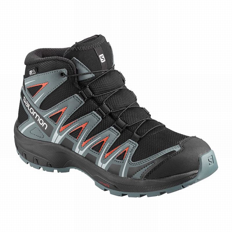 Buty Trekkingowe Dziecięce Salomon XA PRO 3D MID CSWP J - Czarne / Różowe - Polska (504-DJWFHO)